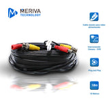 CABLE DE VIDEO HD ARMADO MERIVA MVA-HDCB18 18MTS NEGRO CON CONECTORES DE VIDEO BNC Y CORRIENTE OPTIMIZADO PARA AHD/HDTVI/HDCVI MERIVA TECHNOLOGY - Imagen 2