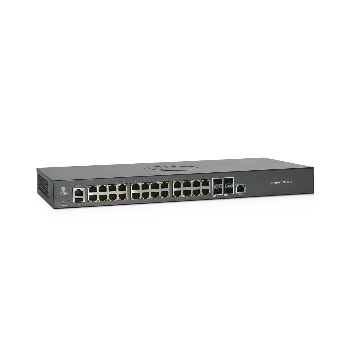 Switches PoECAMBIUM NETWORKSMX-EX2028PXB-USwitch Administrable Capa 3 28 Puertos Gigabit PoE+ 740W 4 SFP+ Cambium Networks MX - EX2028PXB - U - SILYMX