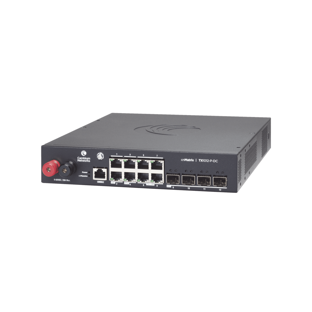 Switches PoECAMBIUM NETWORKSMX-TX1012GXPA-20Switch Administrable 8 Puertos Gigabit PoE+ 170W 4 SFP+ 10G DC Capa 2 Cloud Cambium Networks MX - TX1012GXPA - 20 - SILYMX