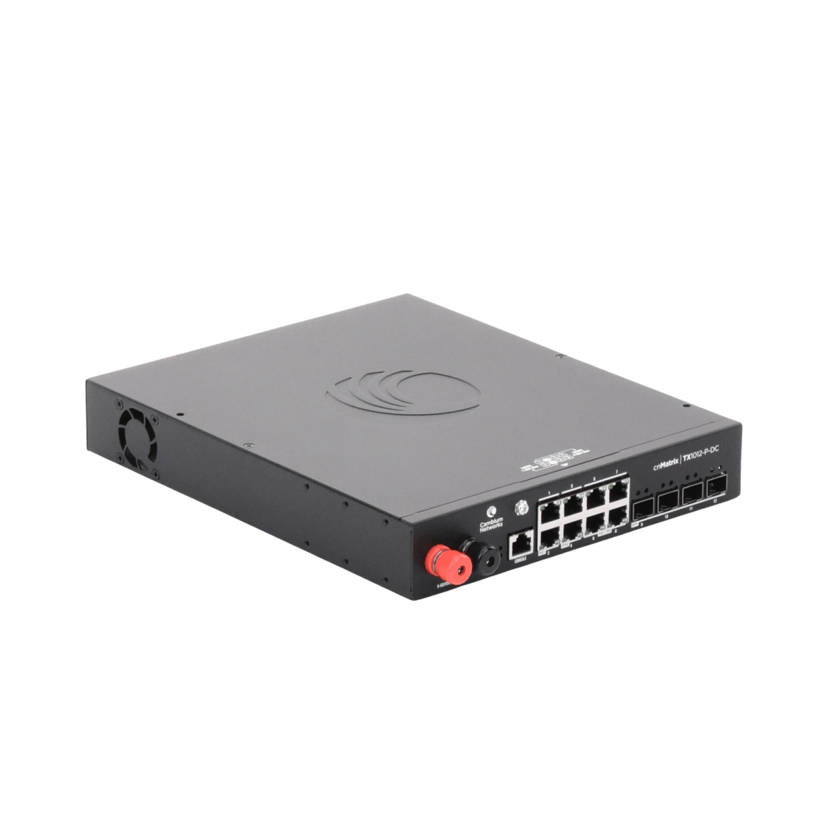 Switches PoECAMBIUM NETWORKSMX-TX1012GXPA-20Switch Administrable 8 Puertos Gigabit PoE+ 170W 4 SFP+ 10G DC Capa 2 Cloud Cambium Networks MX - TX1012GXPA - 20 - SILYMX