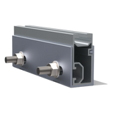 Cople de Aluminio para Riel / Aluminio Serie 6000 / Compatible N Rail 4.72 y M2 / Acero Inoxidable / 115 g BASEL - Imagen 1