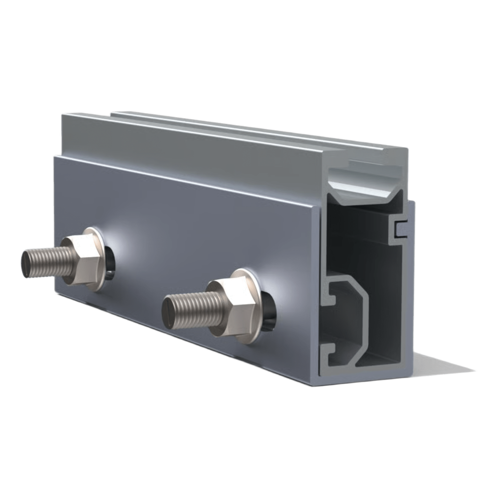Cople de Aluminio para Riel / Aluminio Serie 6000 / Compatible N Rail 4.72 y M2 / Acero Inoxidable / 115 g BASEL - Imagen 1