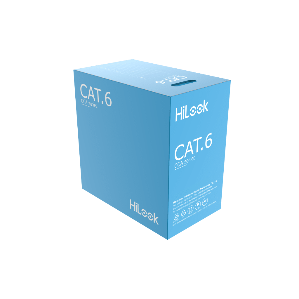 Cable de Red U/UTP Cat6 23AWG / Cumple ANSI-TIA-568.2-D / RoHS 2.0 / CPR Fca / Longitud 305 Metros (1000 Pies) / PVC Blanco / Resistencia a la Tracción y Compresión / Operación -20°C a 70°C HiLook by HIKVISION - Imagen 1