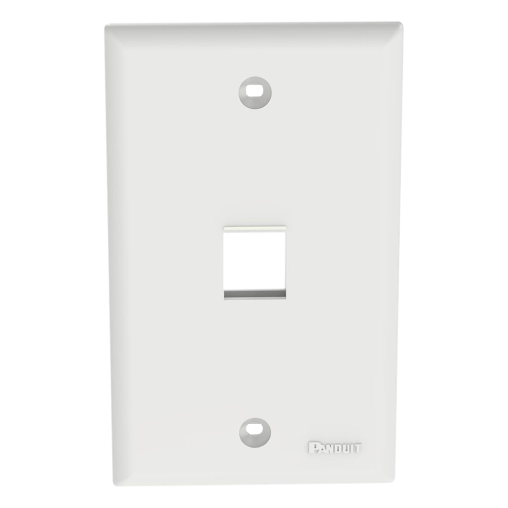 Placa de Pared Vertical, Salida Para 1 Puerto Keystone, Color Blanco PANDUIT - Imagen 1