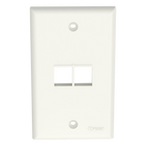Placa De Pared Clasica 2 Puertos Modulo Keystone Color Blanco Mate PANDUIT - Imagen 1