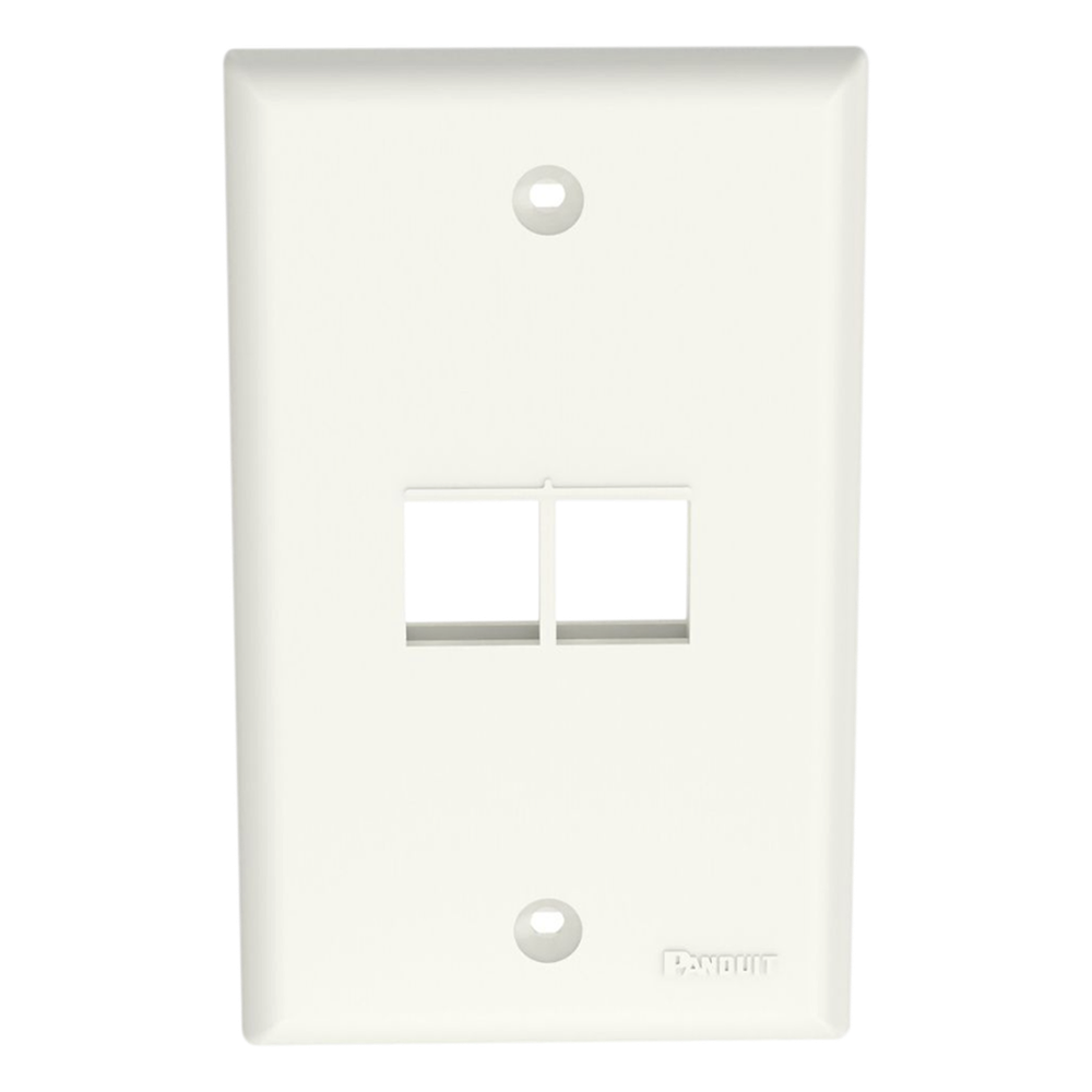 Placa De Pared Clasica 2 Puertos Modulo Keystone Color Blanco Mate PANDUIT - Imagen 1