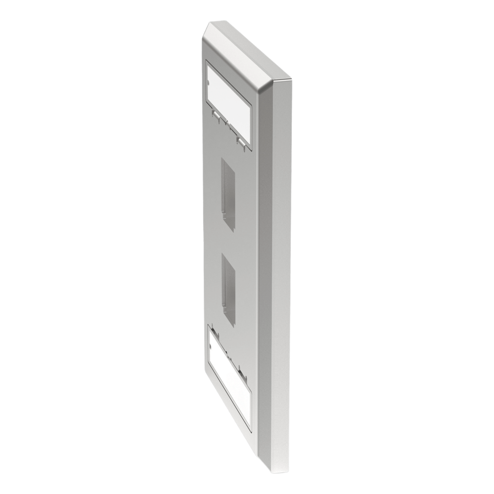Placa de Pared Vertical Salida Para 2 Puertos Keystone Con Espacios Para Etiquetas de Acero Inoxidable PANDUIT - Imagen 1
