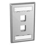 Placa de Pared Vertical Salida Para 2 Puertos Keystone Con Espacios Para Etiquetas de Acero Inoxidable PANDUIT - Imagen 3