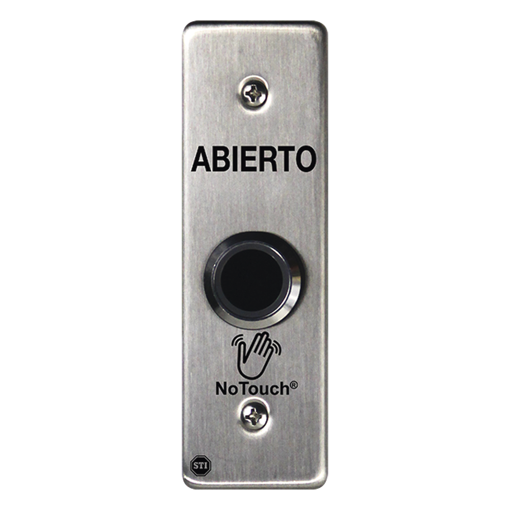 Botón de Salida NoTouch / Sensor IR / Acero Inoxidable 304 / Contacto Seco / LED Dual / Montaje Delgado 0.26" STI - Imagen 3