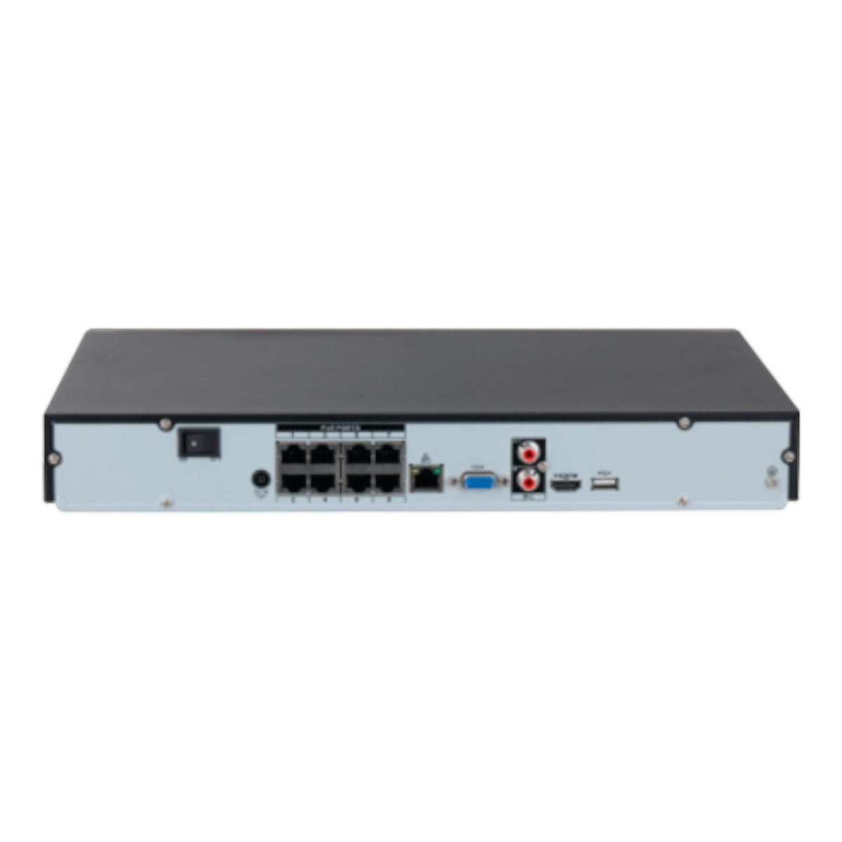 NVR de 8 Megapixeles 8 Canales IP WizSense 8 Puertos PoE Smart H.265+ 1 Ch de Reconocimiento Facial y FD Hasta 10 Bases de Datos de Rostros 2 Puertos SATA SMD Plus Max. Decodificación de 6x1080p FPS Onvif DHI-NVR2208-8P-I2 - SILYMX