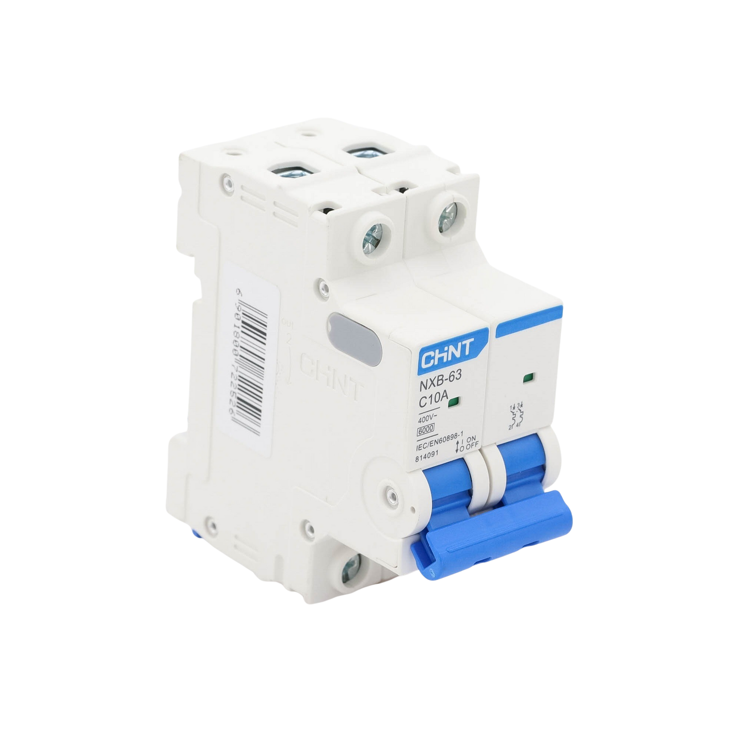 Pastilla para Riel Din, 2 Polos, 10 Amp, Vca:110/415v, 6kA, Catálogo: NXB632PC10. CHINT - Imagen 4