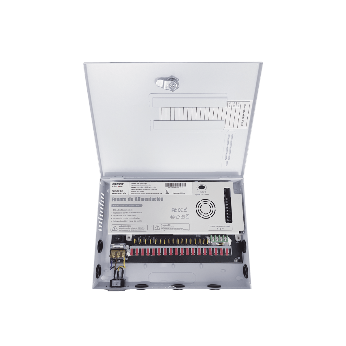 Fuentes de AlimentaciónEPCOM POWERLINENXP18DC30HDFuente de Poder PREMIUM 30A 18 Canales 11 - 15V Doble Ventilador Filtro Ruido EPCOM POWERLINE NXP18DC30HD - SILYMX