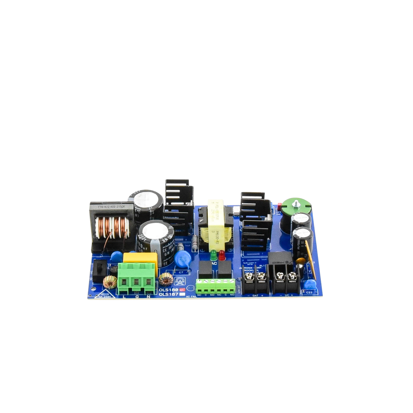 12 o 24 Vcc @ 6 A / fuente tipo tarjeta / 1 salida / capacidad de batería / batería no incluida. ALTRONIX - Imagen 1