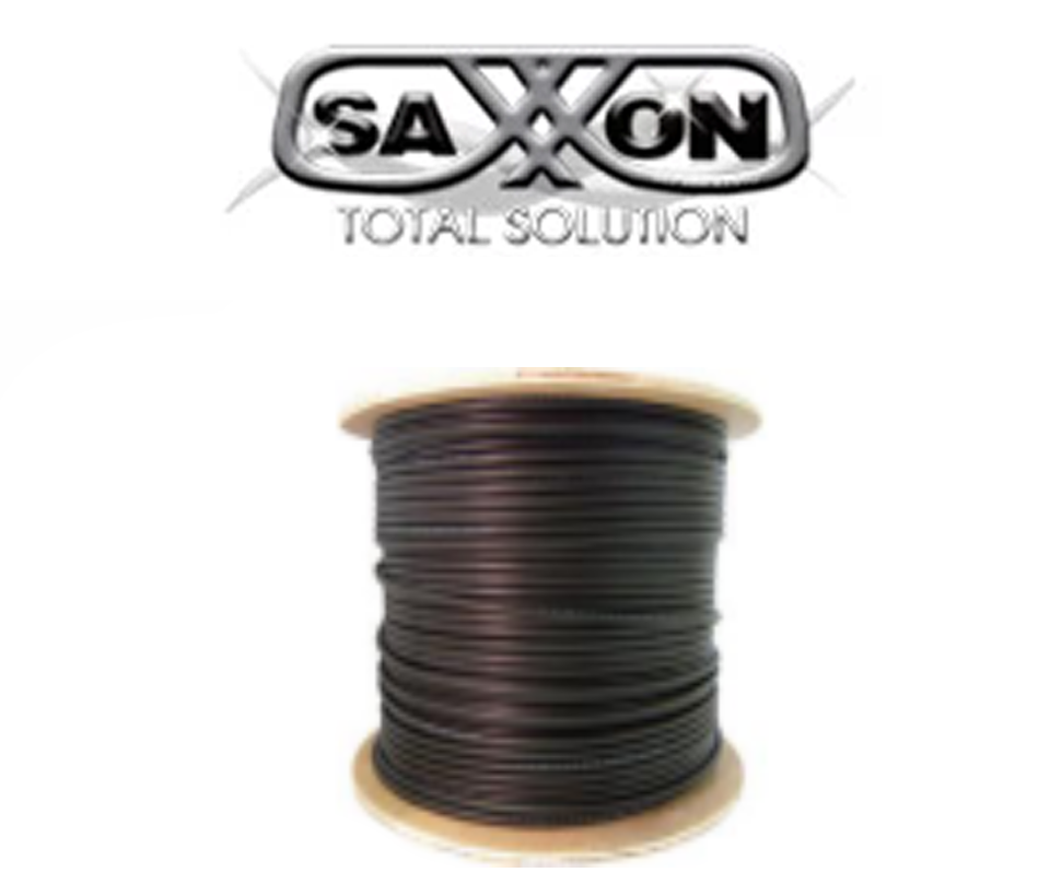 Cable UTP CCA de 305M Cat 6 Exterior Doble forro Color negro SAXXON - Imagen 3