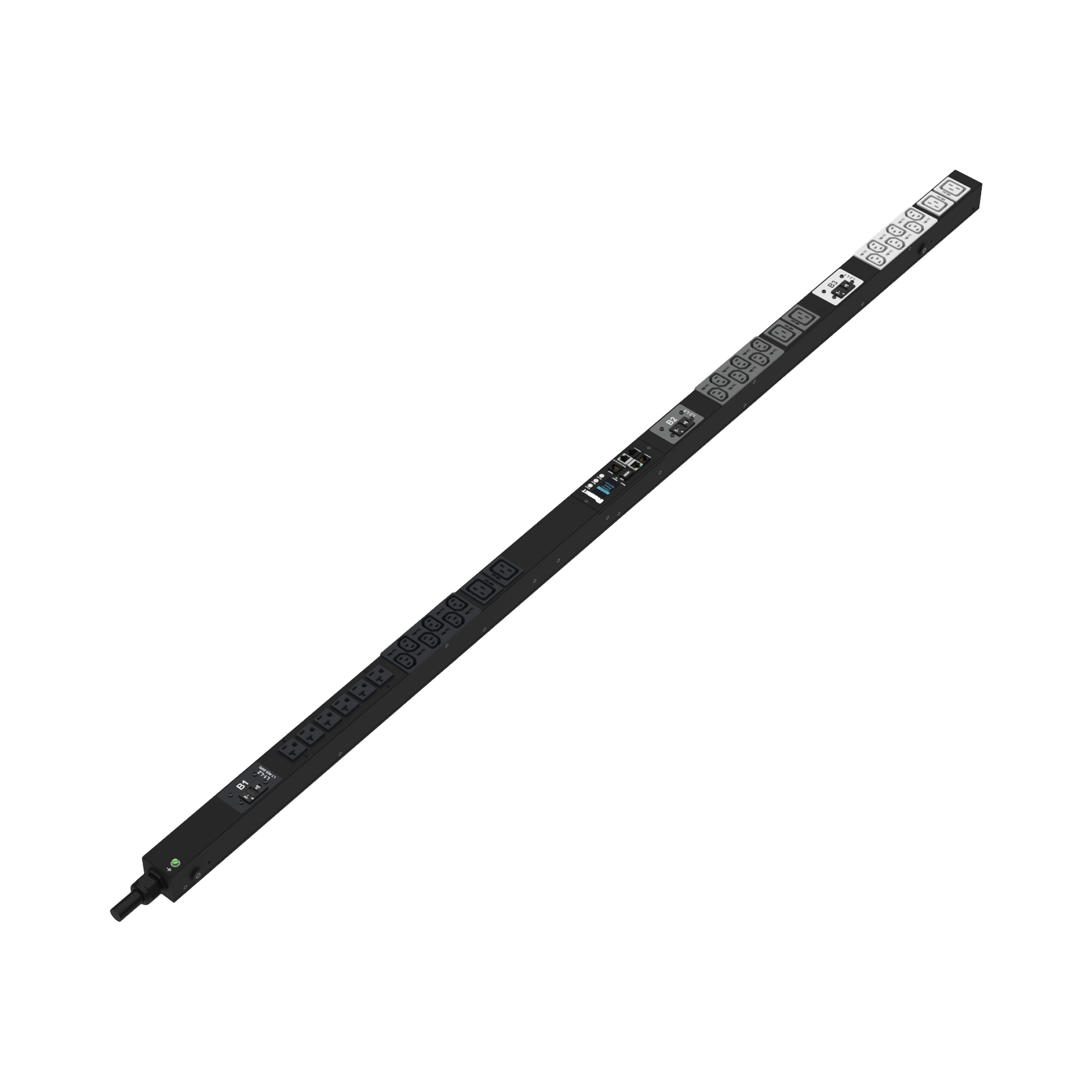 PDU G6 Monitoreable (MI) para Distribución de Energía, Enchufe de Entrada NEMA L21-30P, Con 18 Salidas C13, 6 x C19, y 6 x 5-20R, de Instalación Vertical, 208 Vca, 30 Amp PANDUIT - Imagen 1