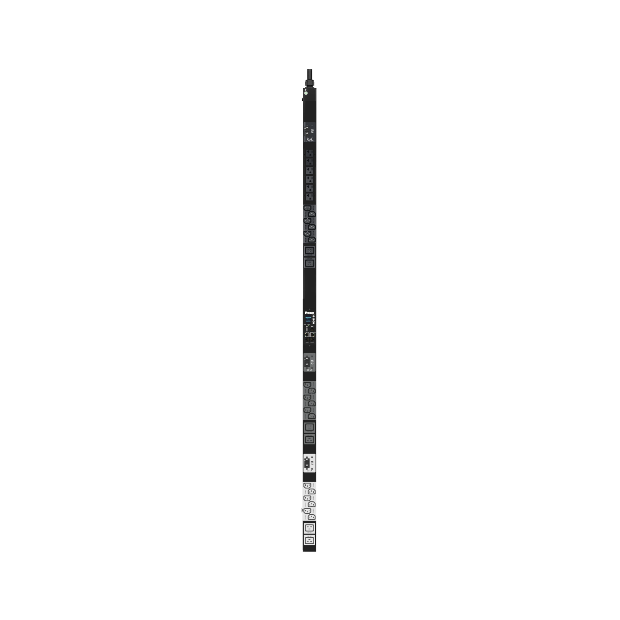 PDU G6 Monitoreable (MI) para Distribución de Energía, Enchufe de Entrada NEMA L21-30P, Con 18 Salidas C13, 6 x C19, y 6 x 5-20R, de Instalación Vertical, 208 Vca, 30 Amp PANDUIT - Imagen 2