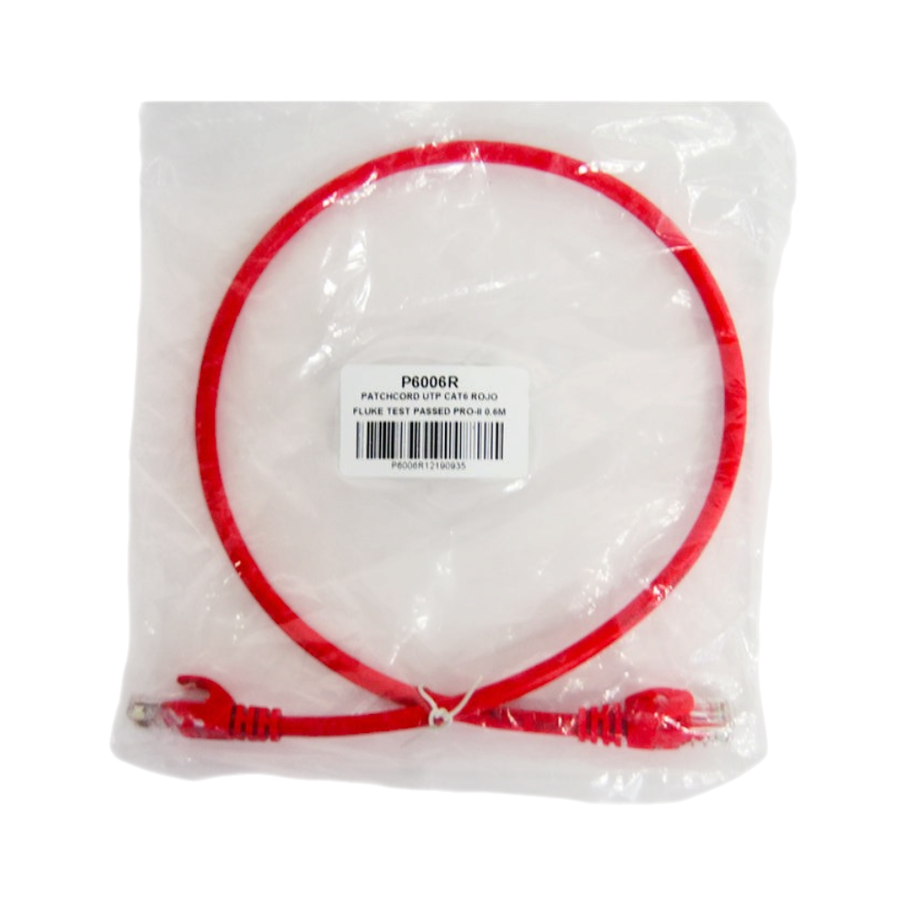 PATCHCORD UTP ENSON P6006R CAT6 60CM ROJO SERIE EPRO 100-II 100 POR CIENTO COBRE PARA MEJOR IDENTIFICACION DE SOLUCIONES EN RACKS Y GABINETES - Imagen 4