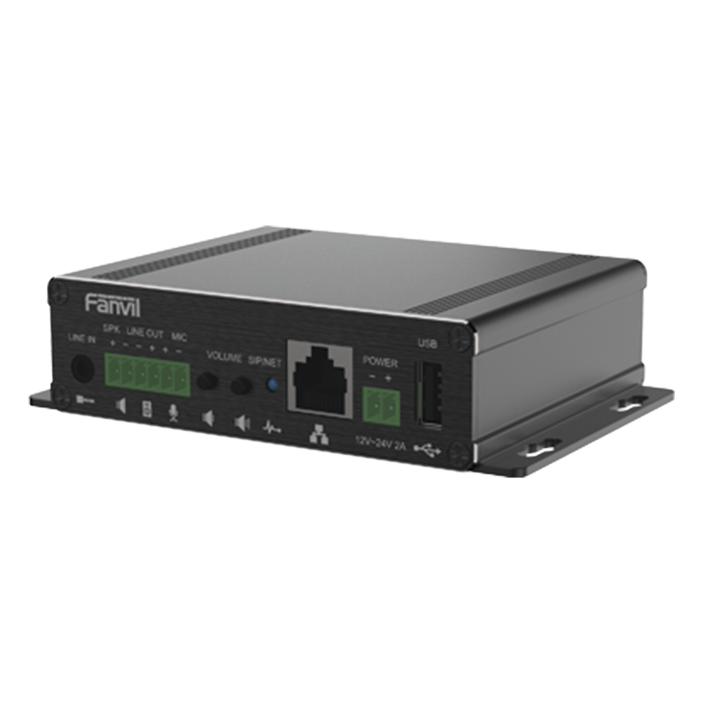 Puerta De Enlace Fanvil 2 Líneas SIP Entrada De Audio 3.5mm Salida PA 30 W USB MP3 PA3F - Imagen 1