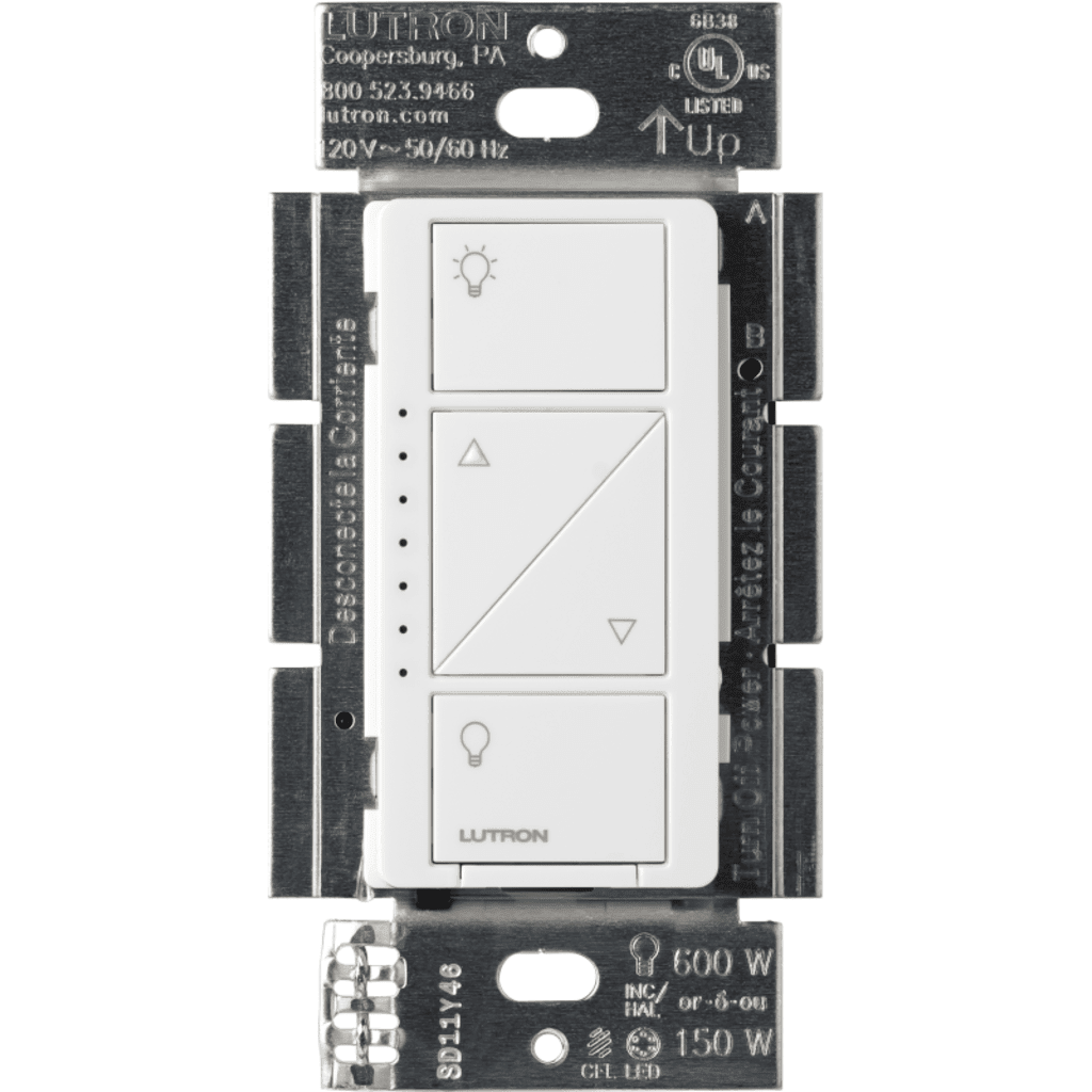 AutomatizaciónLUTRON CASETA WIRELESSPD10NXDAtenuador Inteligente Wireless 250W LED 1000W INC/HAL Cable Neutro Lutron Caseta PD10NXD - SILYMX