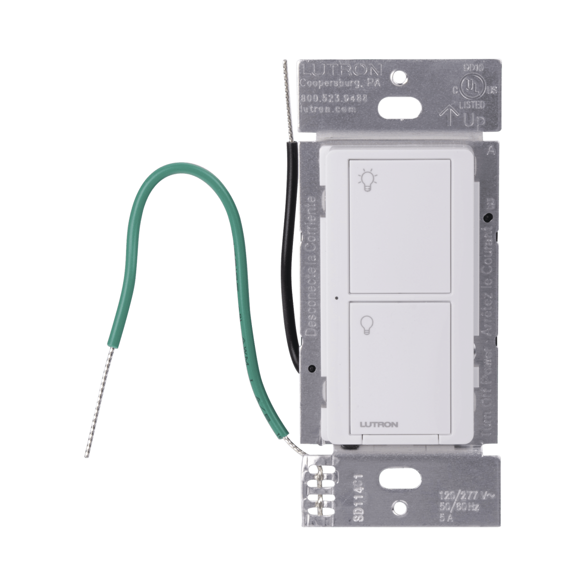 AutomatizaciónLUTRON CASETA WIRELESSPD5WSDVWHInterruptor Inteligente On/Off 5A 120 - 277V Sin Cable Neutro Control Remoto Lutron Caseta Wireless PD5WSDVWH - SILYMX