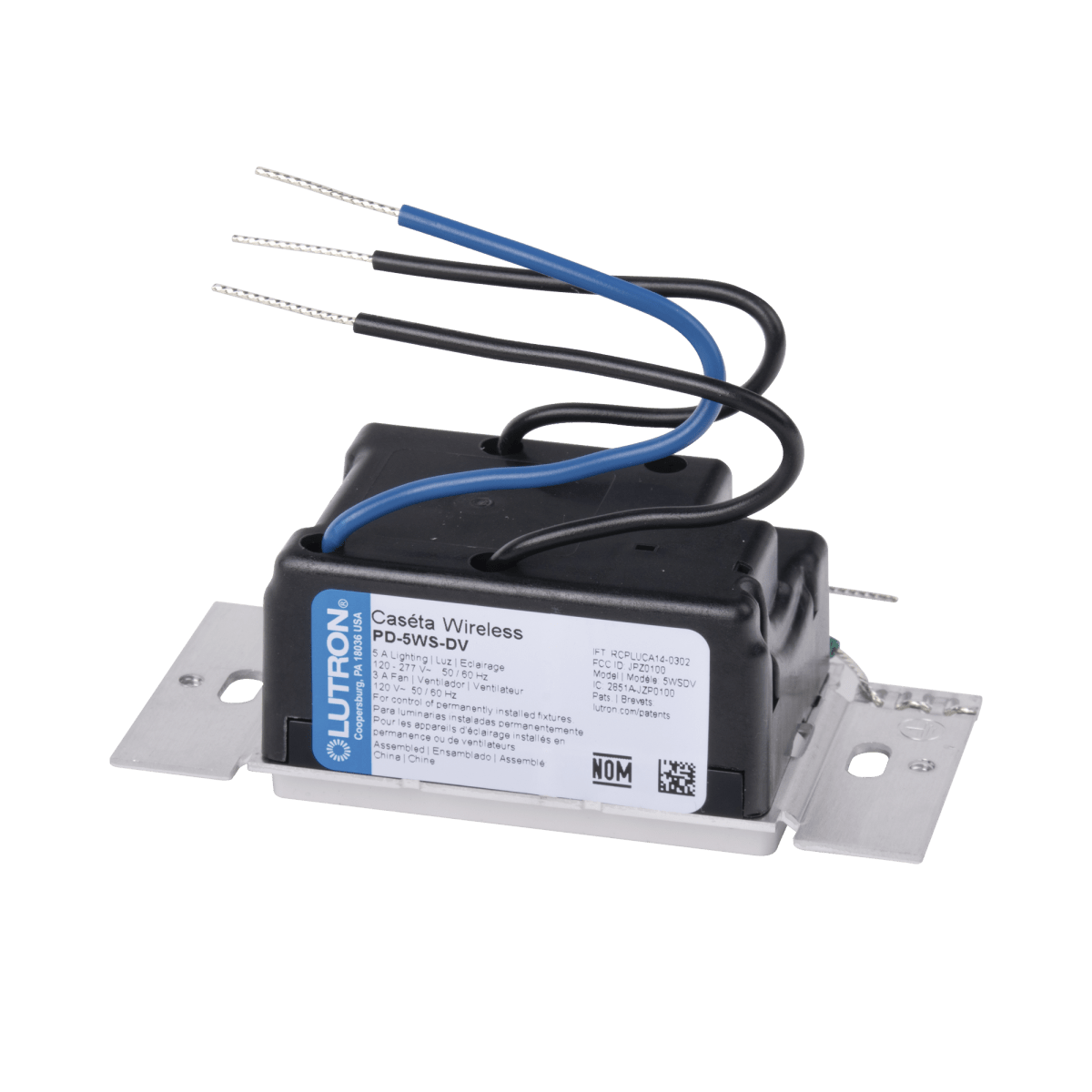 AutomatizaciónLUTRON CASETA WIRELESSPD5WSDVWHInterruptor Inteligente On/Off 5A 120 - 277V Sin Cable Neutro Control Remoto Lutron Caseta Wireless PD5WSDVWH - SILYMX