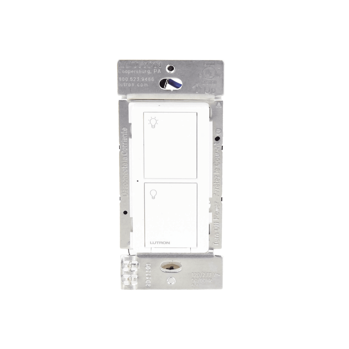 AutomatizaciónLUTRON CASETA WIRELESSPD5WSDVWHInterruptor Inteligente On/Off 5A 120 - 277V Sin Cable Neutro Control Remoto Lutron Caseta Wireless PD5WSDVWH - SILYMX