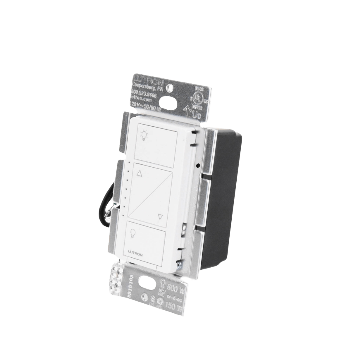 AutomatizaciónLUTRON CASETA WIRELESSPD6WCLWHAtenuador Inteligente de Pared Inalámbrico 150W LED 600W INC/HAL Sin Cable Neutro Lutron Caseta Wireless PD6WCLWH - SILYMX