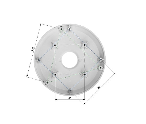 Adaptador de Montaje Pared Techo PFB302S PFB300C Cámaras Domo Profesional Dahua DH-PFA101 - SILYMX