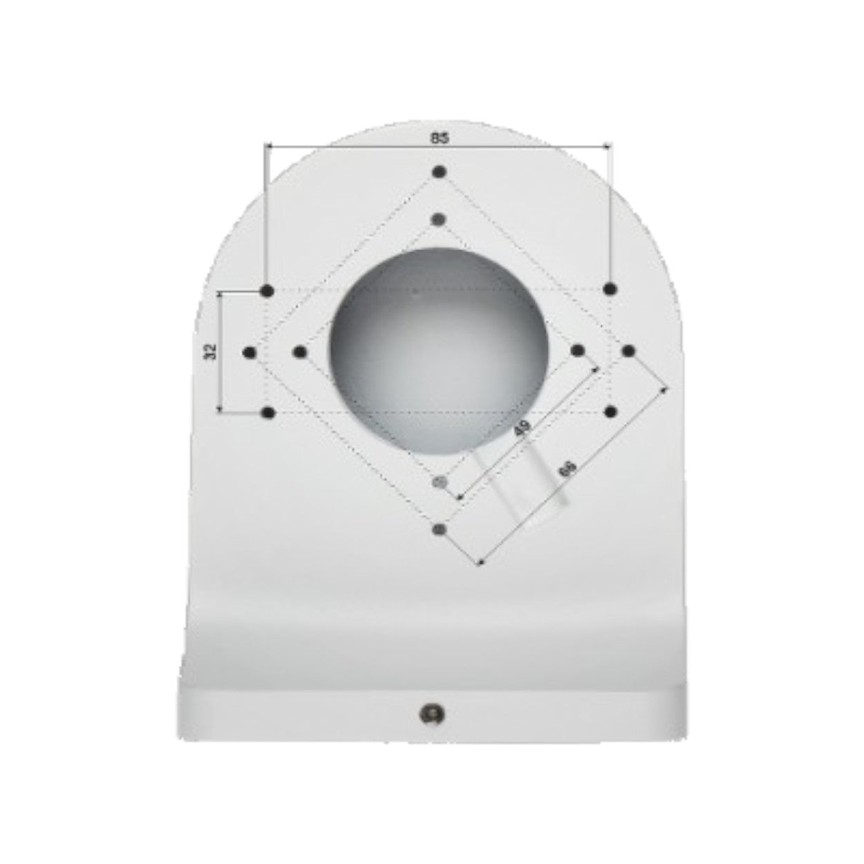 Adaptador Para Brazo De Pared Para Cámaras Domo Dahua  DH-PFB204W - SILYMX