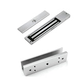 Paquete de contrachapa magnética de 200 Kg a 12 VDC con señal NC que incluye soporte en U para colocación en puertas de vidrio LM-2805 + LMB-280U - SILYMX