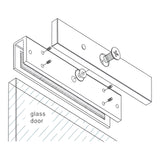 Paquete de contrachapa magnética de 120 Kg incluye soporte de fijación en U para instalación en puertas de vidrio o cristal templado LMB1805 + LMB-180U - SILYMX