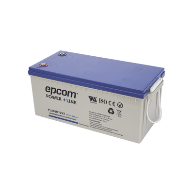 BateriasEPCOM POWERLINEPL200D12V2Batería Solar 12V 200Ah AGM - VRLA Ciclo Profundo UL Terminales T5 EPCOM POWERLINE PL200D12V2 - SILYMX