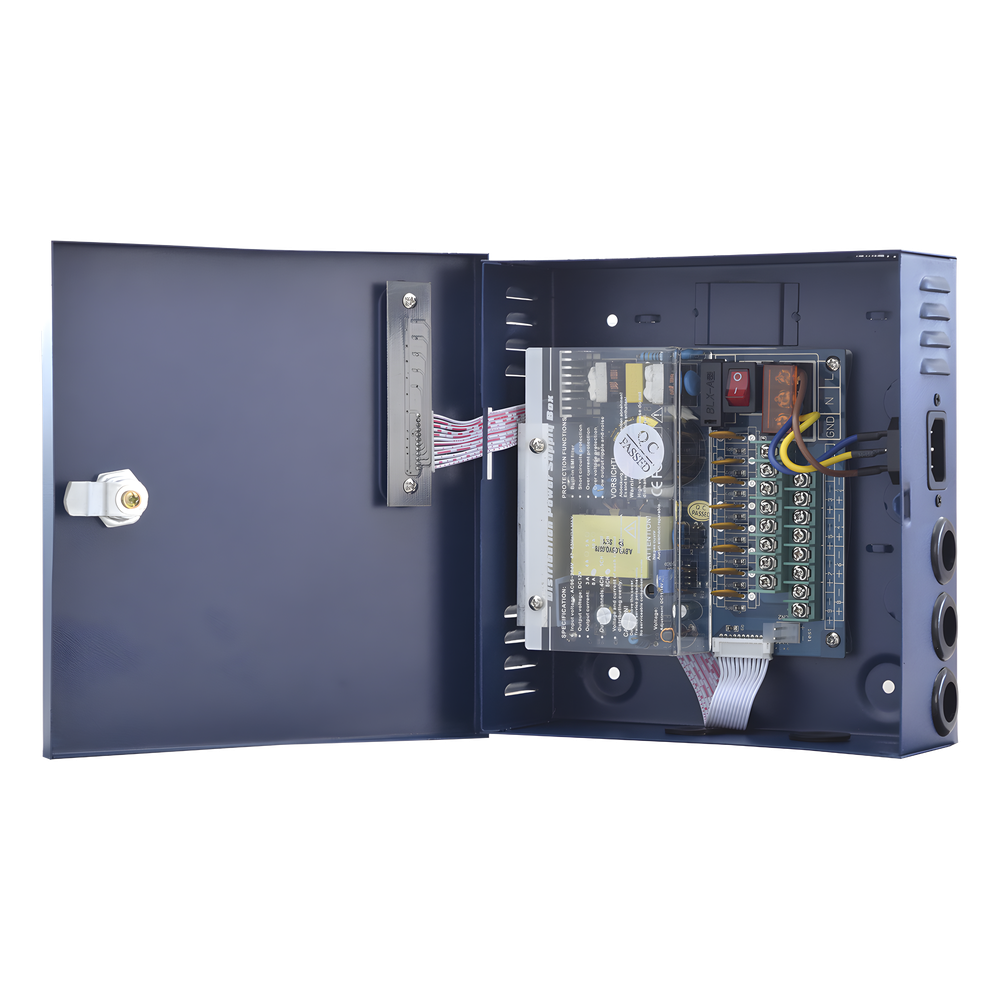 Fuente de Poder CCTV 8 Canales 12-14.8 Vcc 8A 100W Fusible por Canal EPCOM POWERLINE PLK-12-DC-8A - Imagen 1