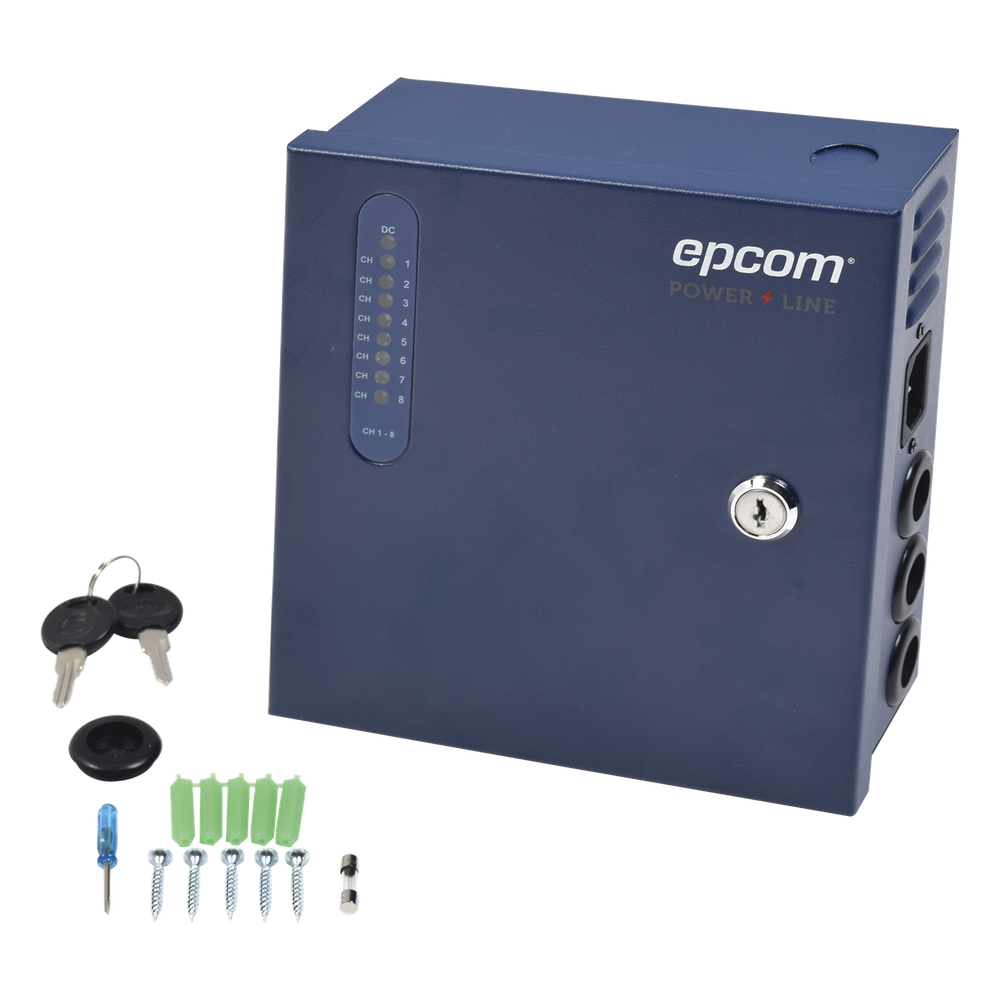 Fuente de Poder CCTV 8 Canales 12-14.8 Vcc 8A 100W Fusible por Canal EPCOM POWERLINE PLK-12-DC-8A - Imagen 5