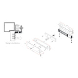 Paquete con chapa de 350 kg 800 Lb para uso en exteriores o interiores IP68 uso en puertas de metal vidrio o madera incluye soporte de fijación ZL YM-350WS - SILYMX
