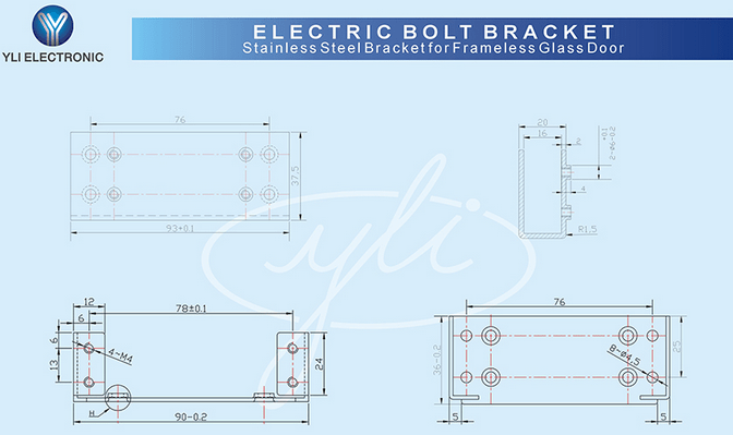 Soporte especial para cerraduras de perno modelo YB300 BBK-600 - SILYMX