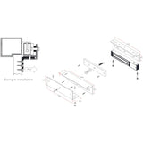Soporte de electroiman de 350 Kg para puerta con apertura interior MBK-350ZL-W - SILYMX