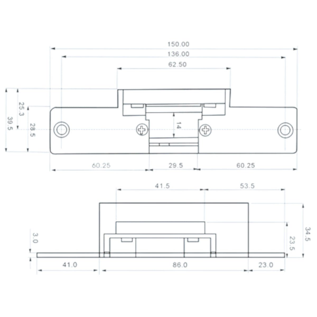 Cerradura Eléctrica para Control de Acceso Función NO YS-130NO - SILYMX