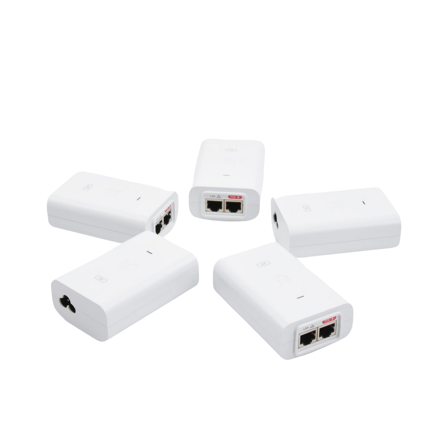 5 Unidades del Adaptador PoE Ubiquiti de 24 VDC, 0.5 A con puerto Gigabit, color blanco - Imagen 1