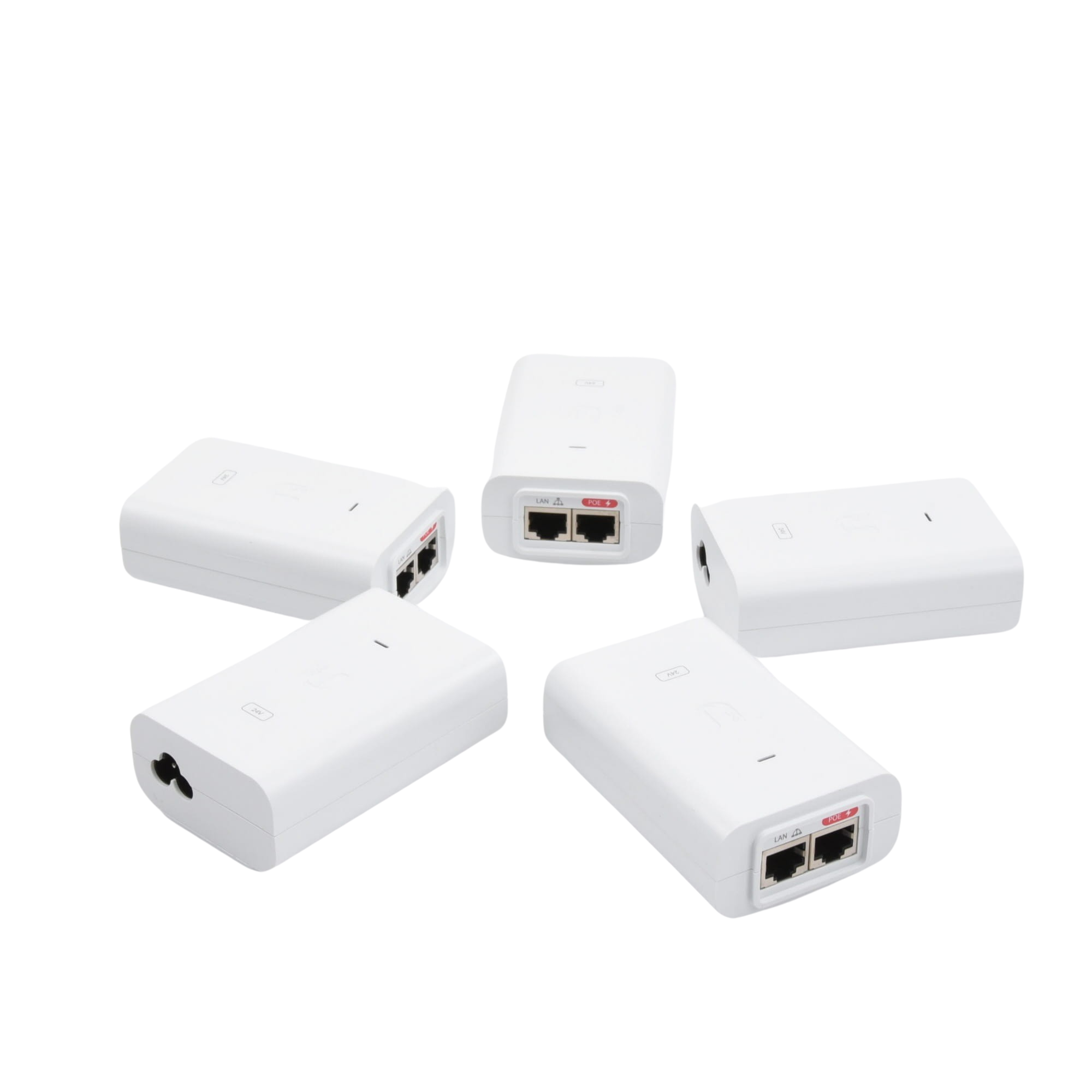 5 Unidades del Adaptador PoE Ubiquiti de 24 VDC, 0.5 A con puerto Gigabit, color blanco - Imagen 1