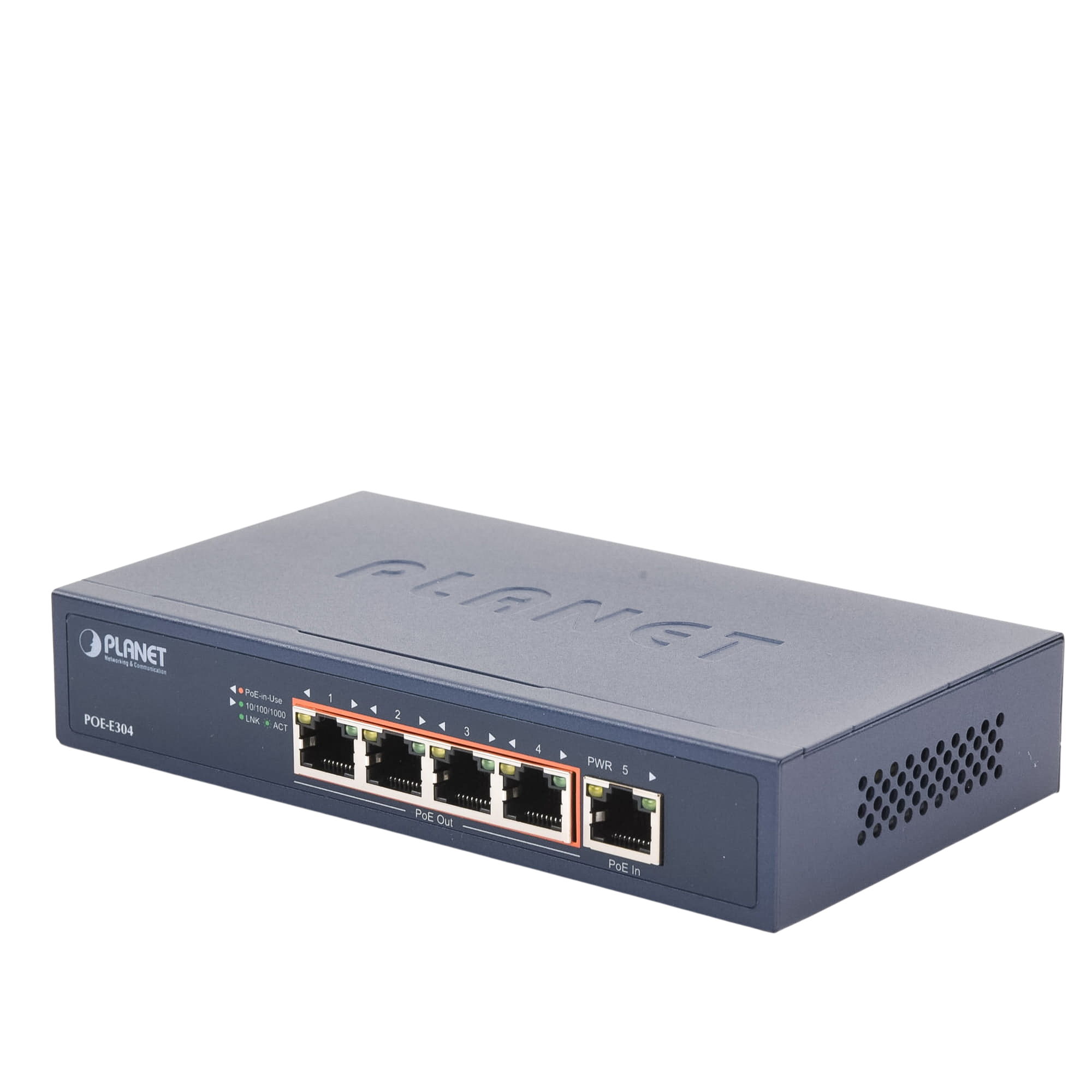 Extensor Ultra PoE de 65 Watts Con 4 Puertos Gigabit de Salida 802.3 af/at PLANET - Imagen 1