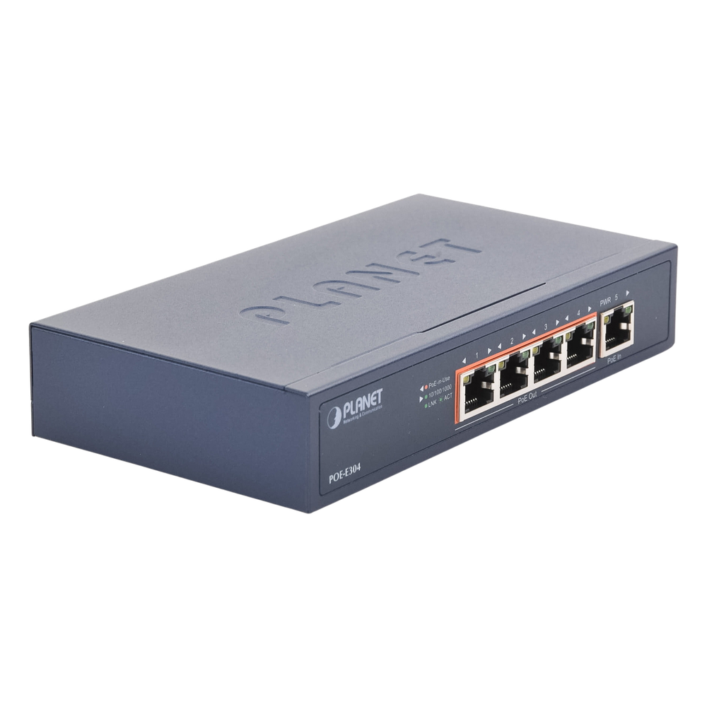 Extensor Ultra PoE de 65 Watts Con 4 Puertos Gigabit de Salida 802.3 af/at PLANET - Imagen 2
