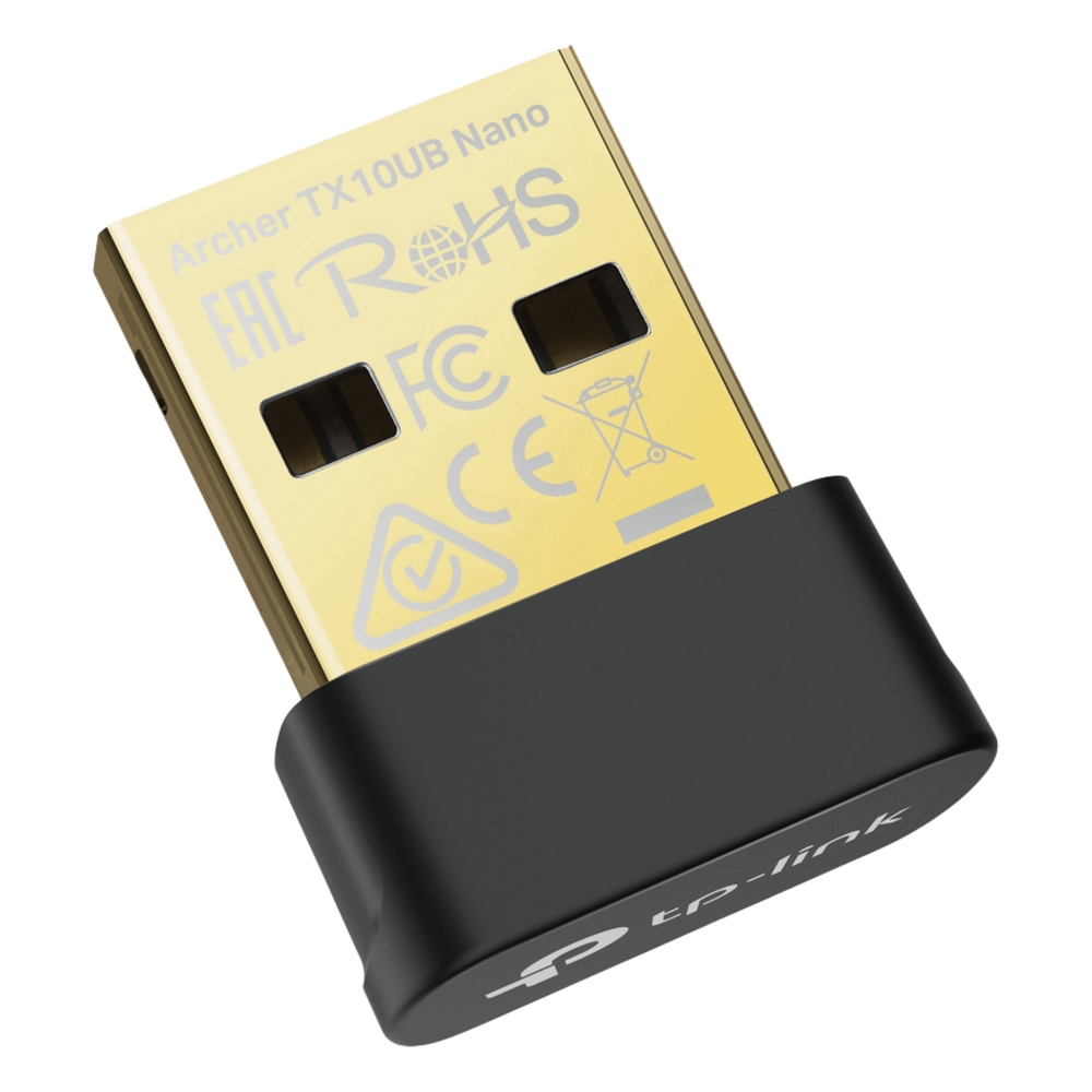 Adaptador USB Nano Wi-Fi 6 / Dual Band 900 Mbps / Bluetooth 5.3 BLE / WPA3 / 1024-QAM / OFDMA / MU-MIMO / 0.76 × 0.62 × 0.29 in