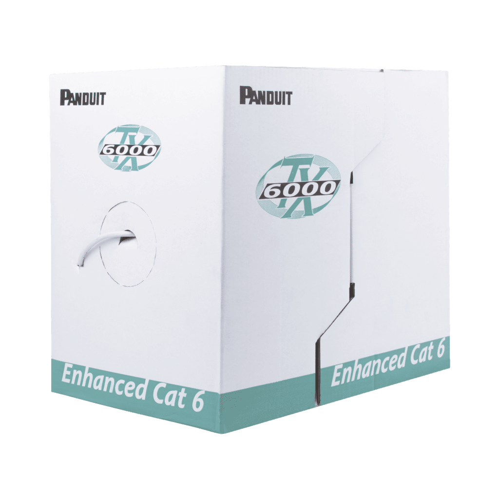 Cables Categoria 6PANDUITPUR6004IG-MEBobina Cable UTP 305m (1000ft) Cat6 Mejorado Cobre 23AWG CMR Gris Panduit PUR6004IG - ME - SILYMX