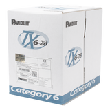 Bobina de Cable UTP 305 Metros (1000 Pies) de Cobre TX6-28Æ, Blanco, Categoría 6, Diámetro Reducido (28 AWG), CM/LSZH, de 4 Pares