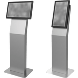Kiosco para Pantalla Indoor / Orientación Dual / 15" a 32" / VESA 100x100 a 200x200 / Base Rectangular / Gestión de Cables