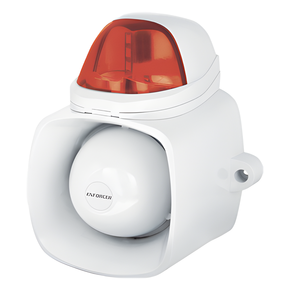Sirena Estroboscópica Autónoma / 115 dB / IP65 / 12 Vcd / Audio MP3/WAV / Megafonía 20 W / Doble Entrada de Alarma
