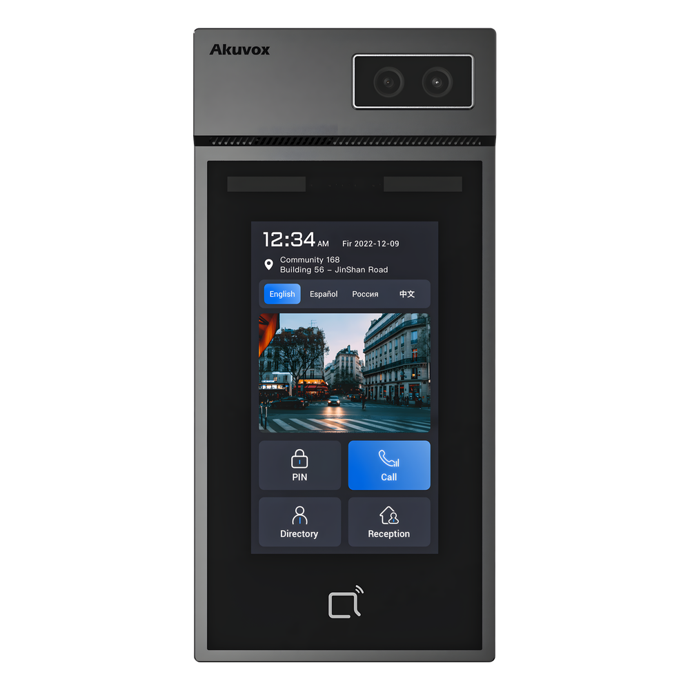 Panel de Control de Acceso IP / Pantalla Táctil IPS 5 Pulgadas / Cámara 2 Megapixel / Reconocimiento Facial / Múltiples Métodos de Desbloqueo / PoE / IP66 / IK08