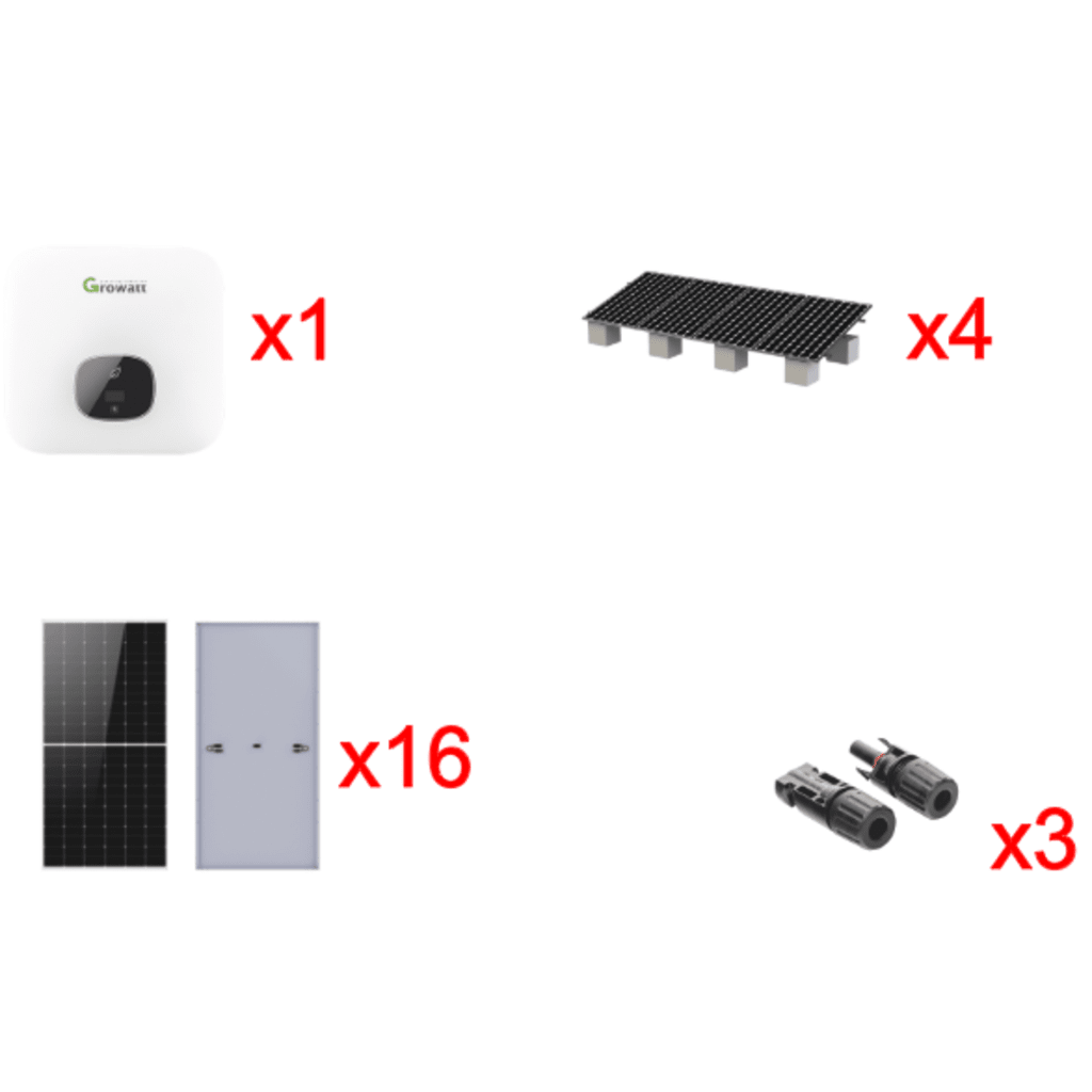 Kit Solar Interconexion  / 10kW  220Vca / Inversor GROWATT / Montaje Incluido  