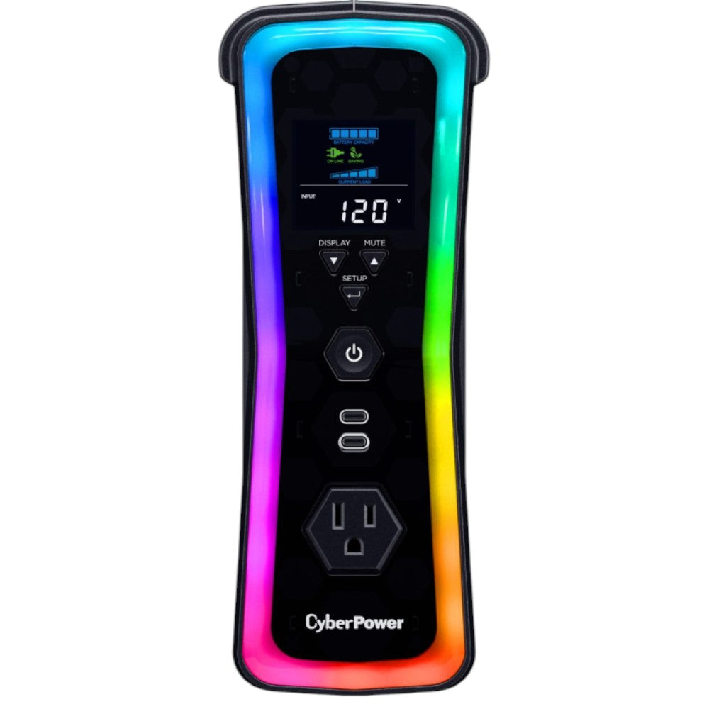 UPS Gamer de 1500 VA/1000 W, Topología Línea Interactiva, Entrada 120 Vca  NEMA 5-15P, y 13 Salidas NEMA 5-15R, Puerto USB, Con Regulador de Voltaje (AVR)